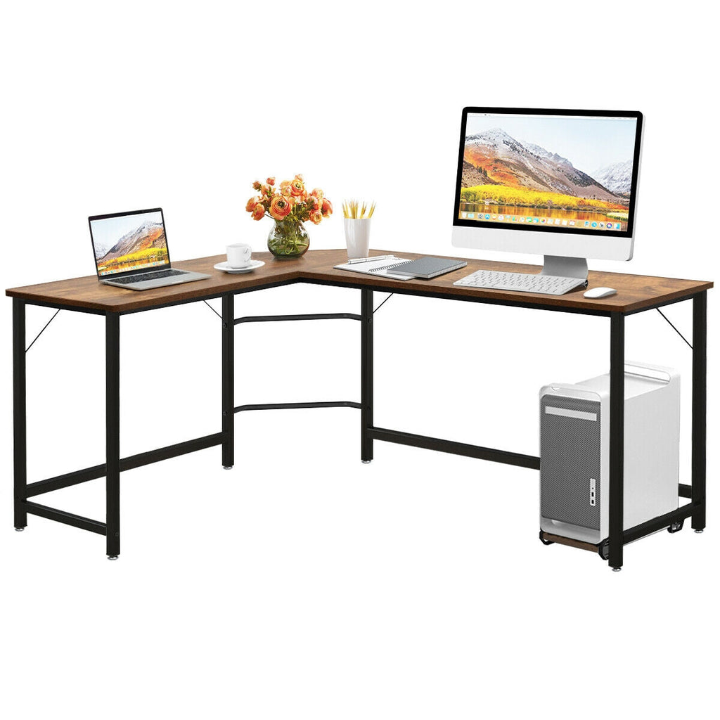 L Shaped Desk Corner Computer Desk PC Laptop Gaming Table Workstation
