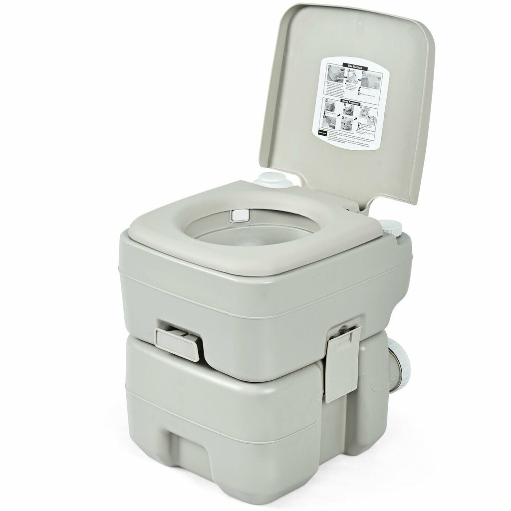 5.3 Gallon 20 L Portable Travel Toilet for Camping RV Indoor Outdoor