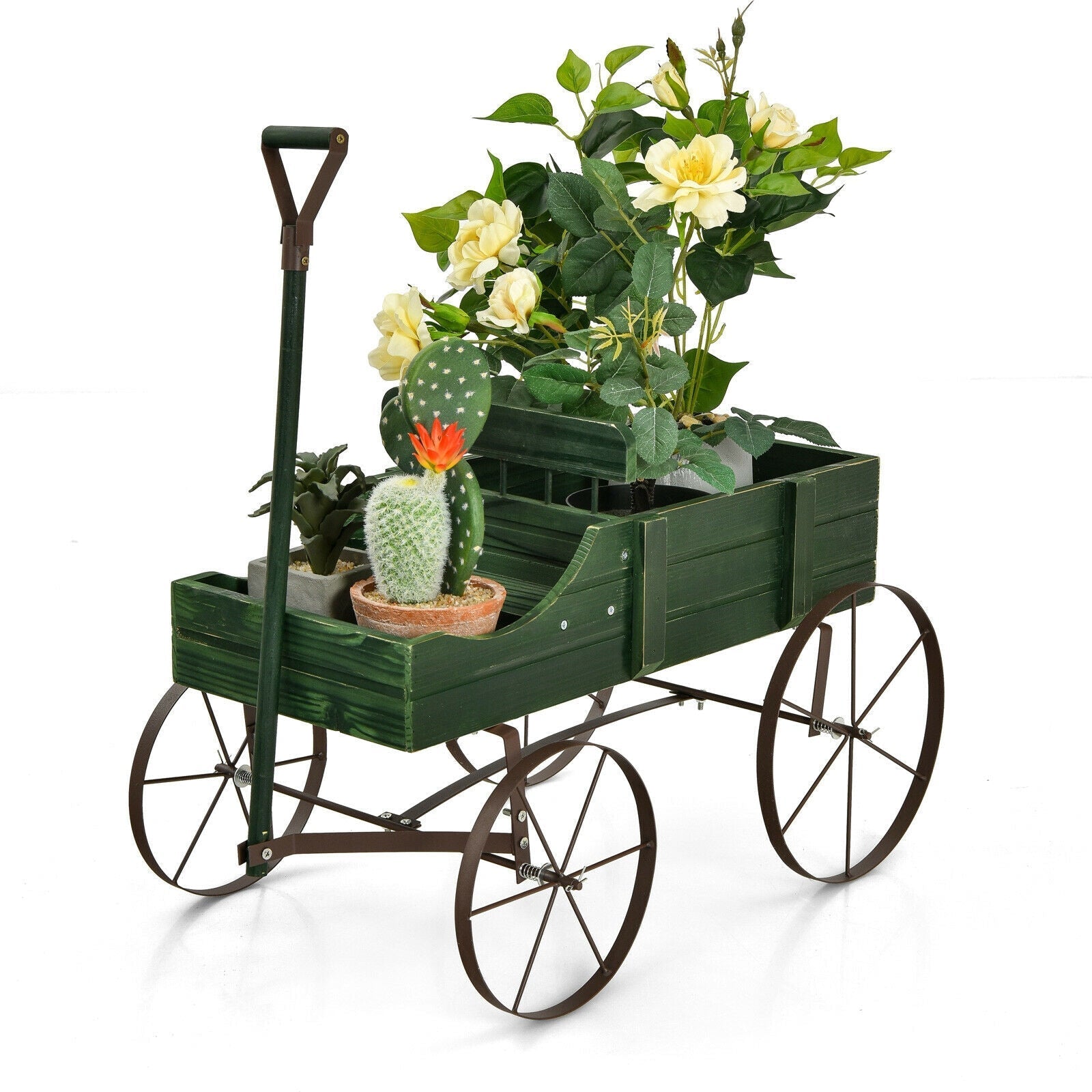 Wooden Wagon Plant Bed
