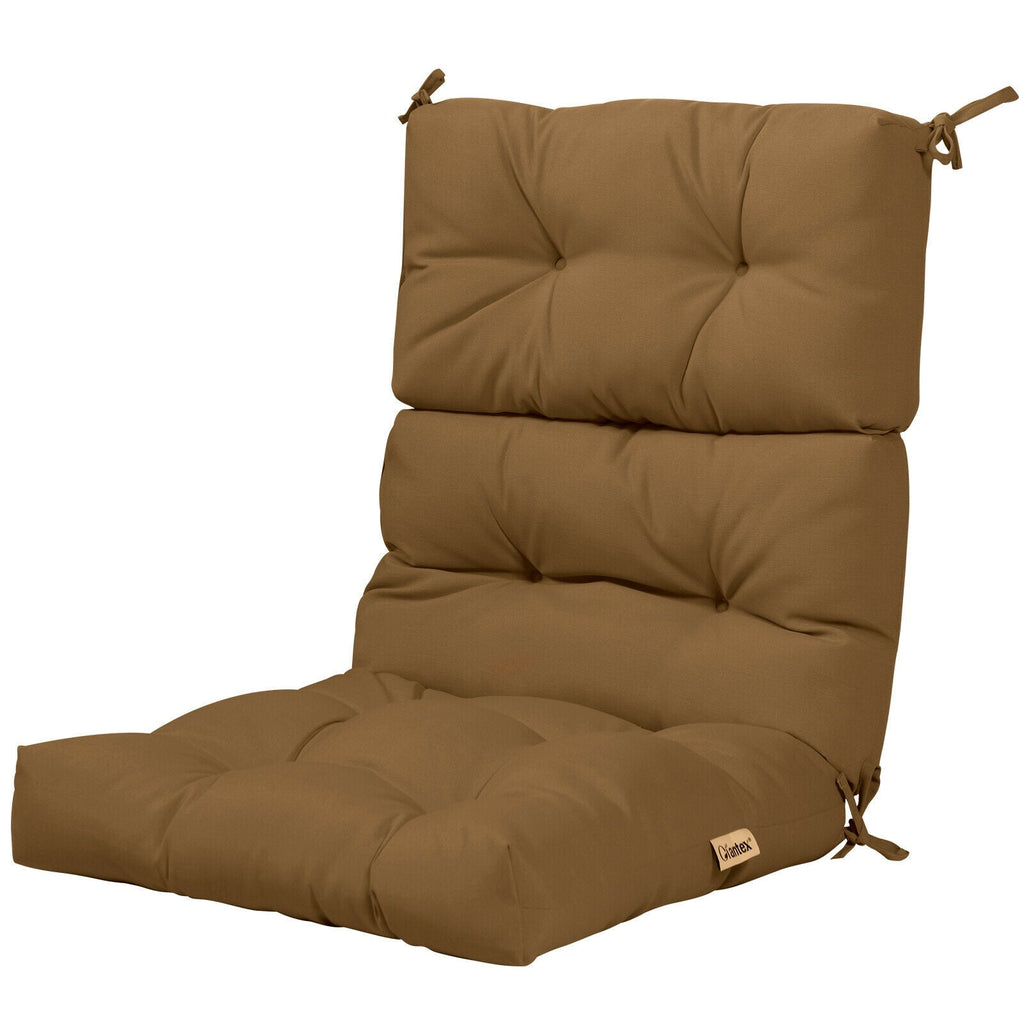 22 x 44 Inch Tufted Outdoor Patio Chair Seating Pad