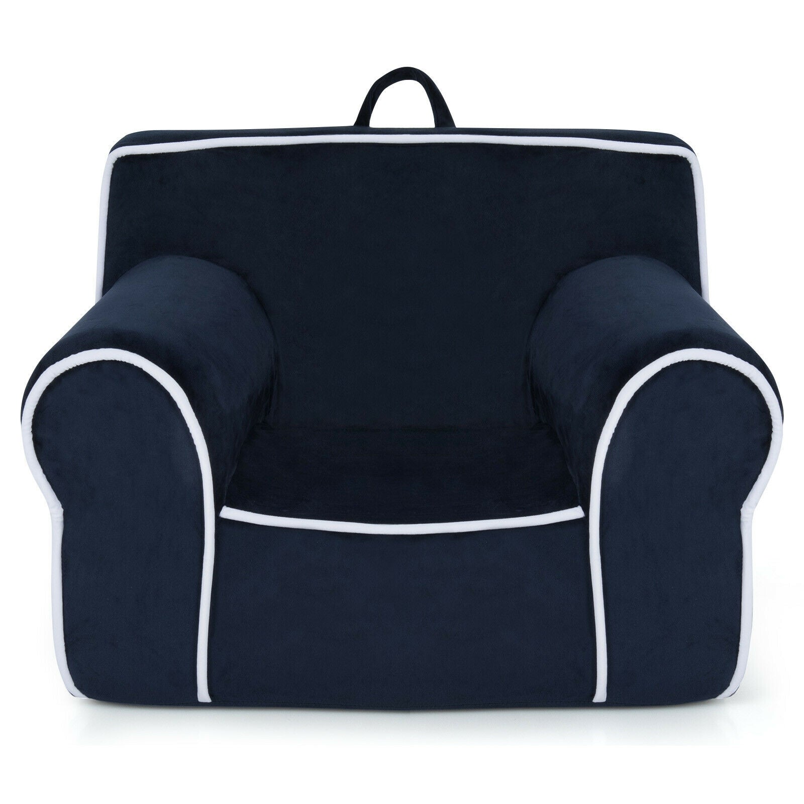 Upholstered Kids Sofa with Velvet Fabric and High-Quality Sponge