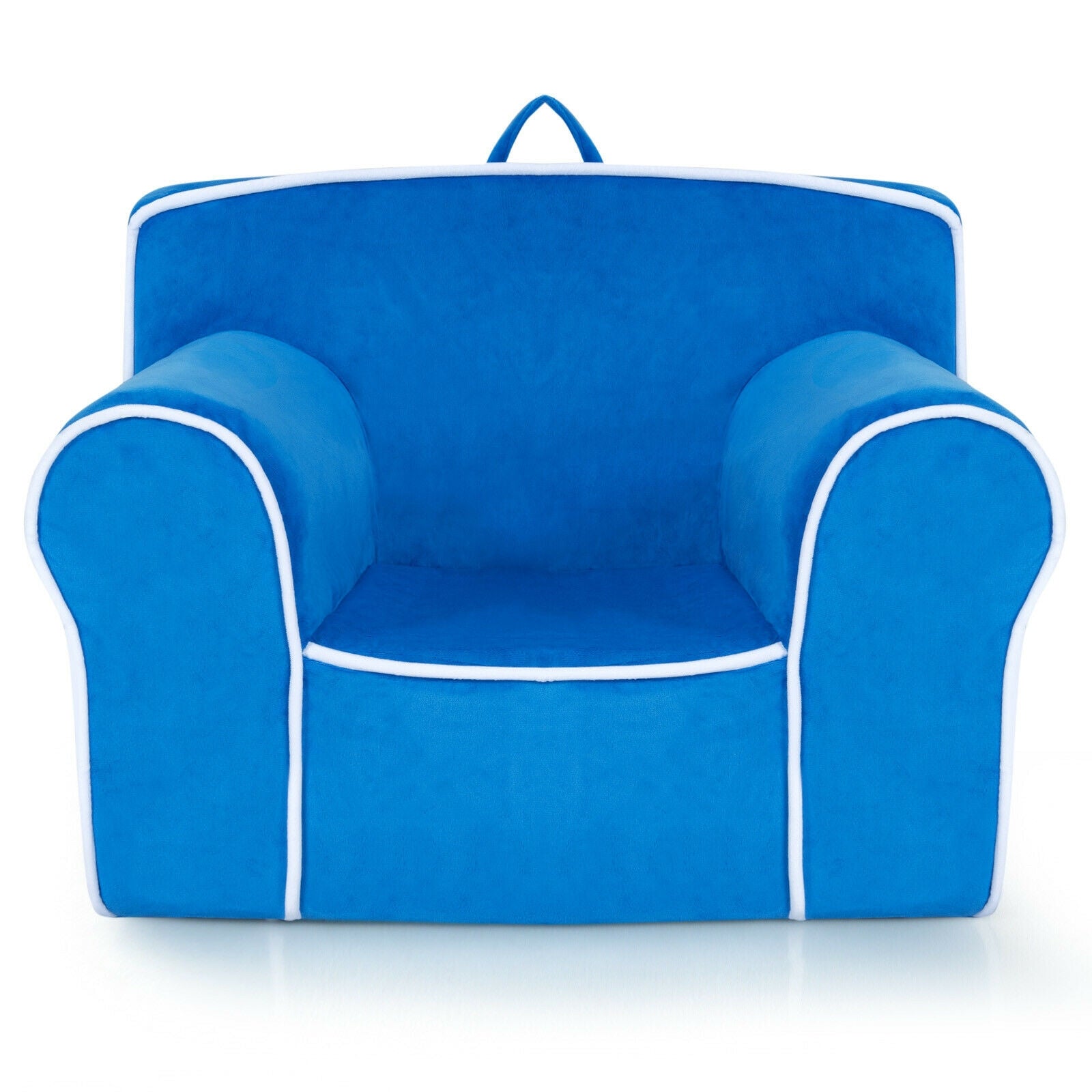 Upholstered Kids Sofa with Velvet Fabric and High-Quality Sponge