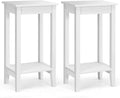 Set of 2 Versatile 2-Tier End Table with Storage Shelf