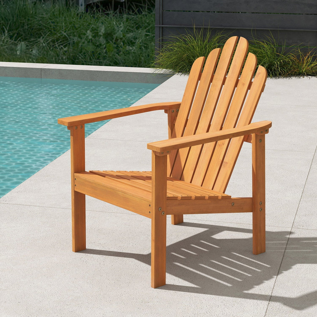 Stackable Adirondack Chairs - Solid Acacia Wood (2-Pack)