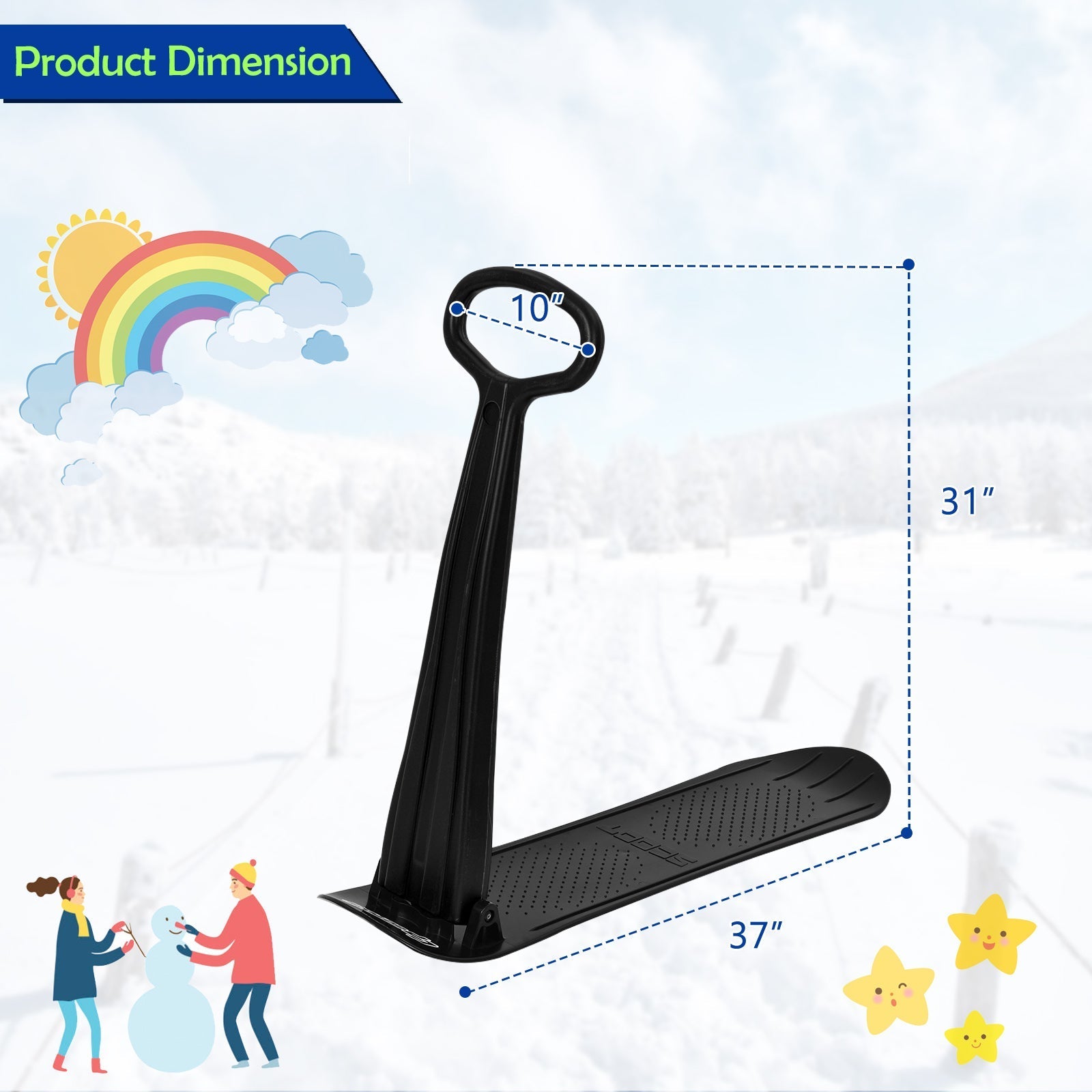 1-Rider Snow Scooter with Grip Handle