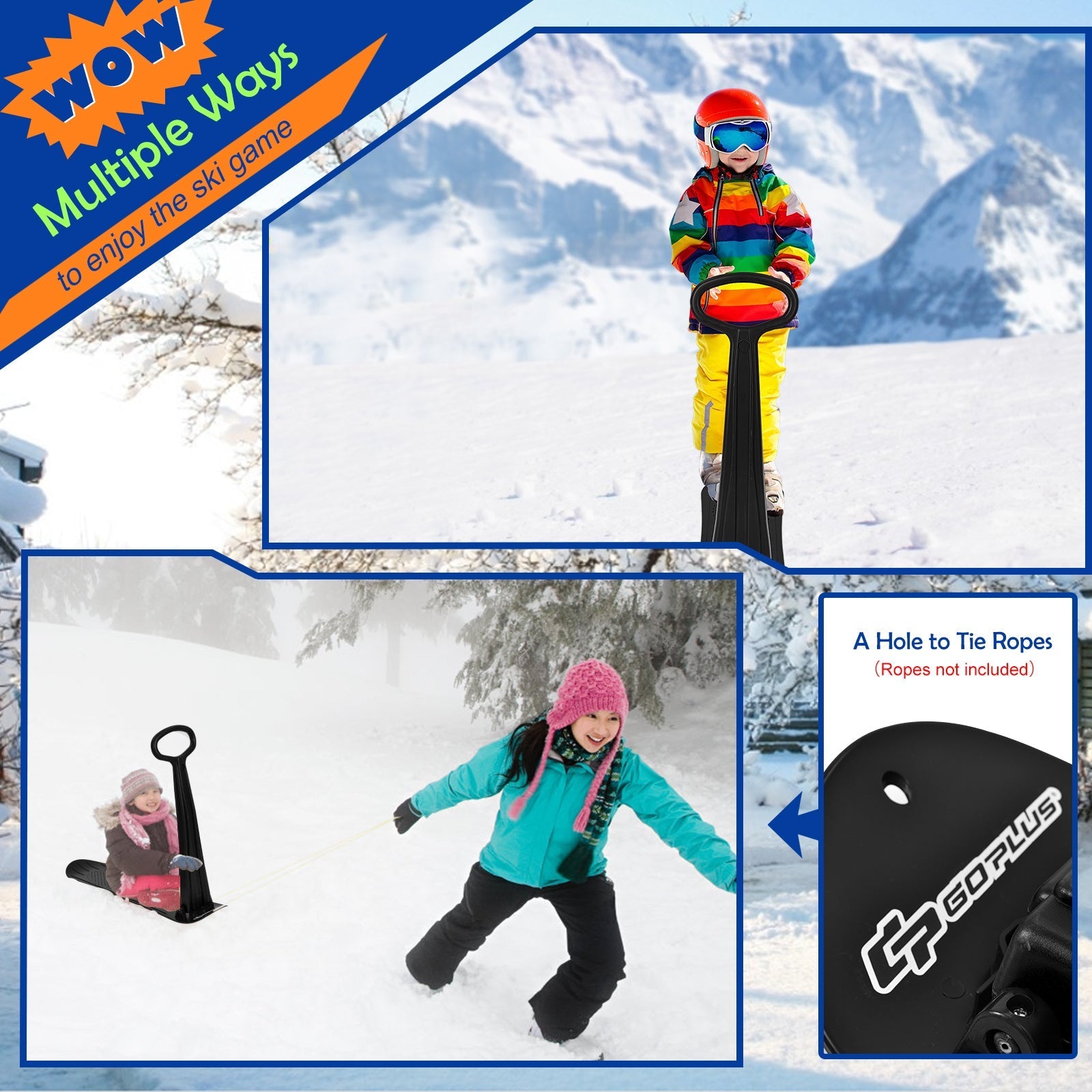 1-Rider Snow Scooter with Grip Handle
