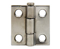 1" Utility Hinge With Screws - Dull Chrome