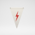 LIGHTNING BOLT CANVAS PENNANT - CRIMSON