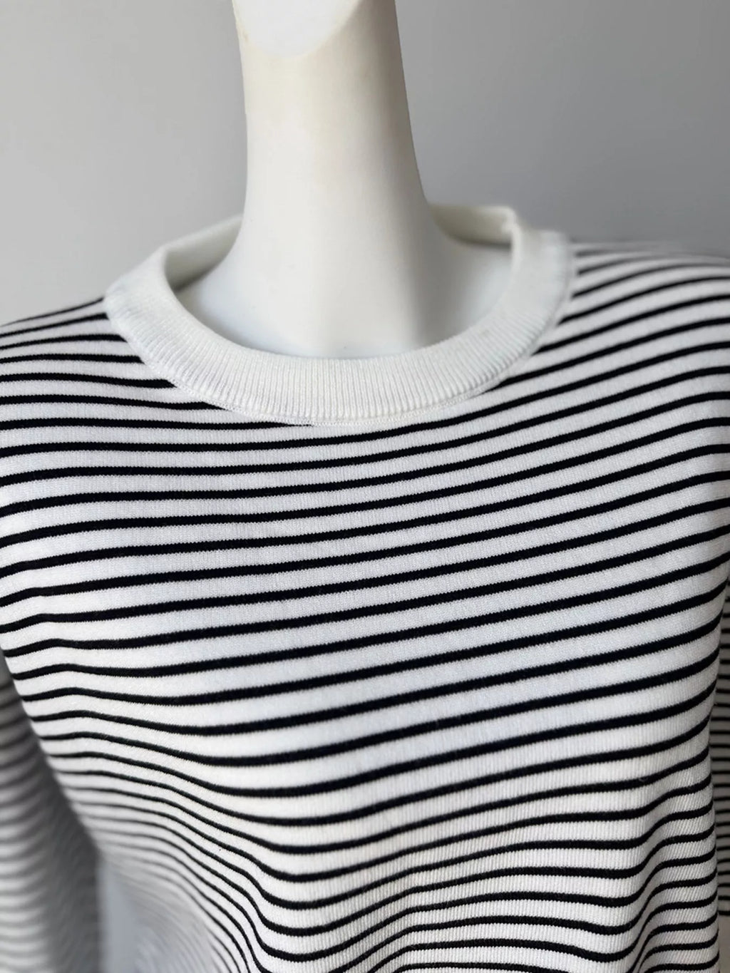 Striped Round Neck Knit Top