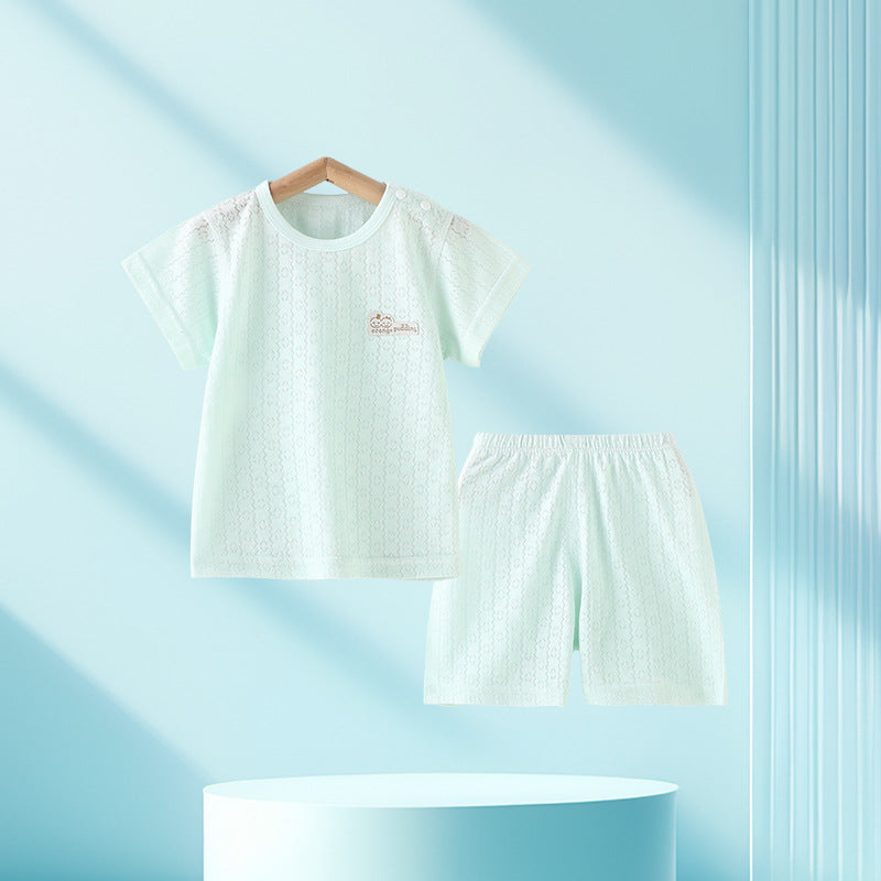 Summer Two-piece Kids Outfit Top And Shorts