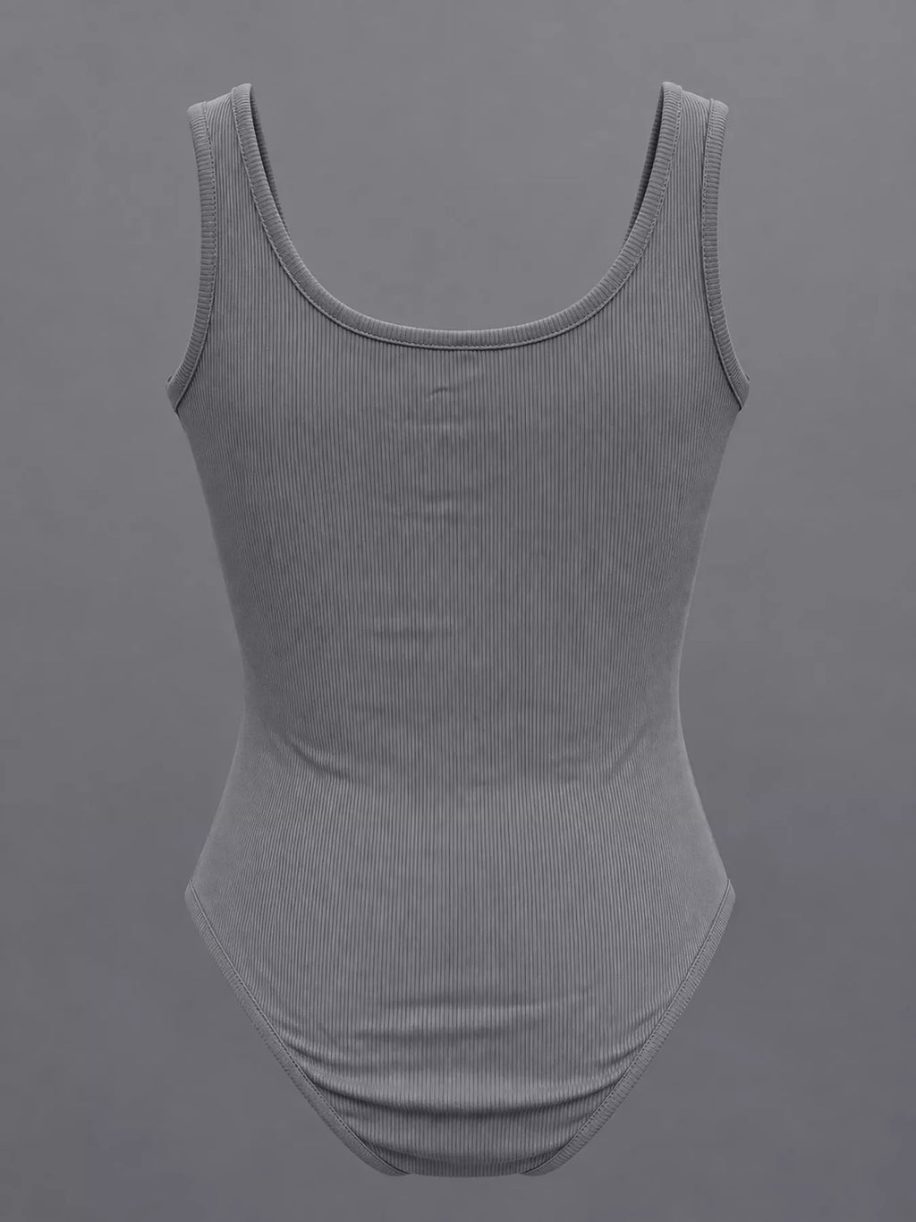 Full Size Ribbed Knit Sleeveless Scoop Neck Bodysuit Plus Size