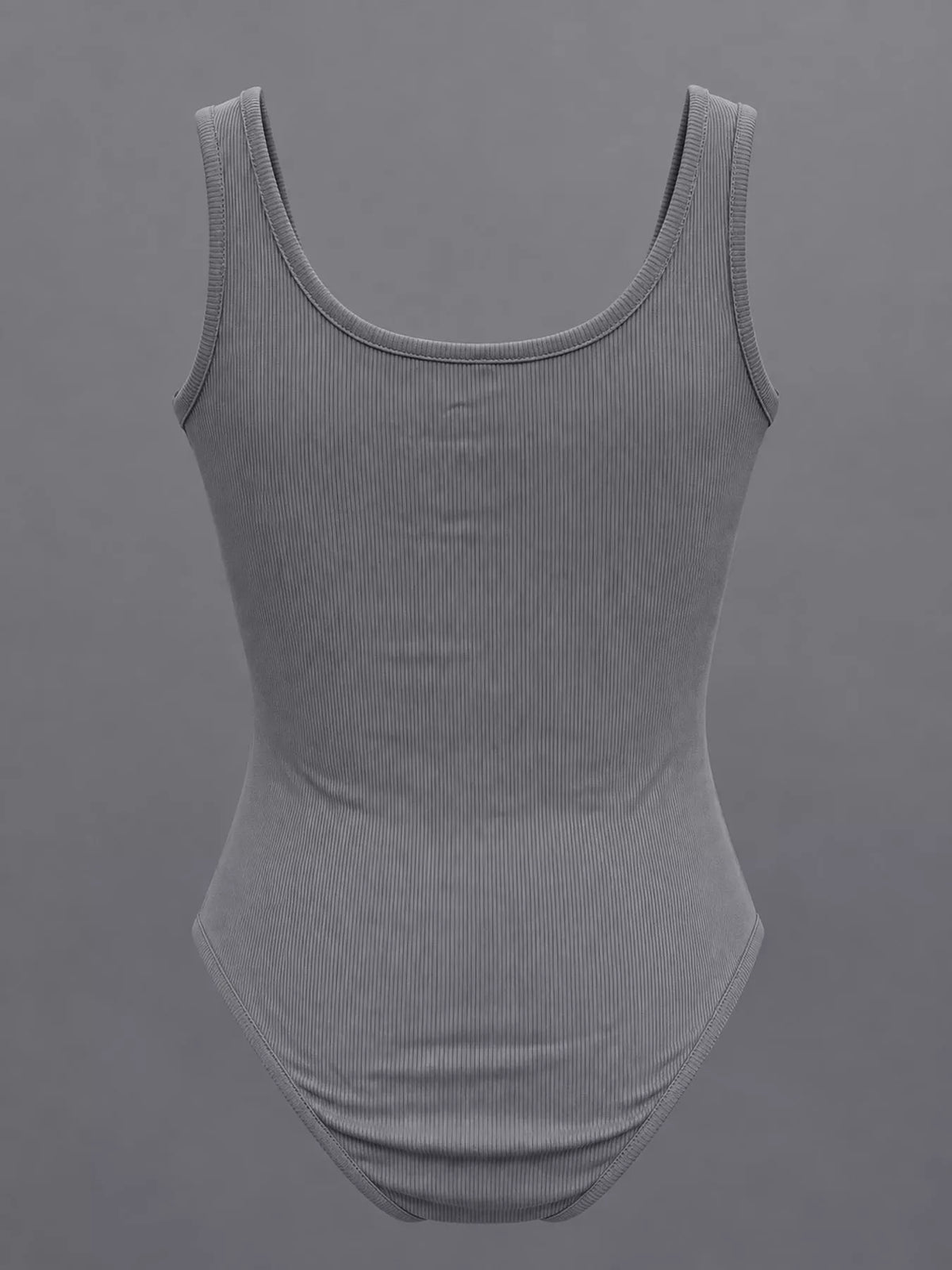 Full Size Ribbed Knit Sleeveless Scoop Neck Bodysuit Plus Size