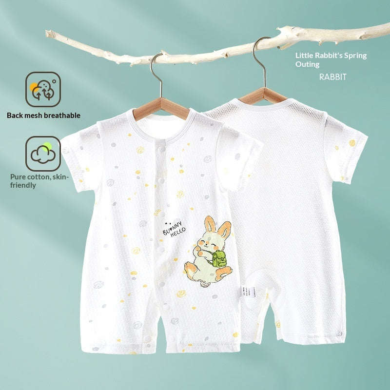 Baby Summer Thin Short-sleeved Jumpsuit