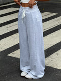 Drawstring Wide-Leg Pants