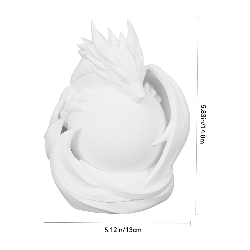 3D Printed Dragon Ambient Table Lamp, Warm Glow Decorative Night Light, Sculptural Desk Lamp For Bedroom, Bookshelf And Home Decor