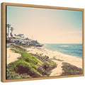 Sylvie Vintage Coastal Seaside Beach Framed Canvas by Saint and Sailor Studios