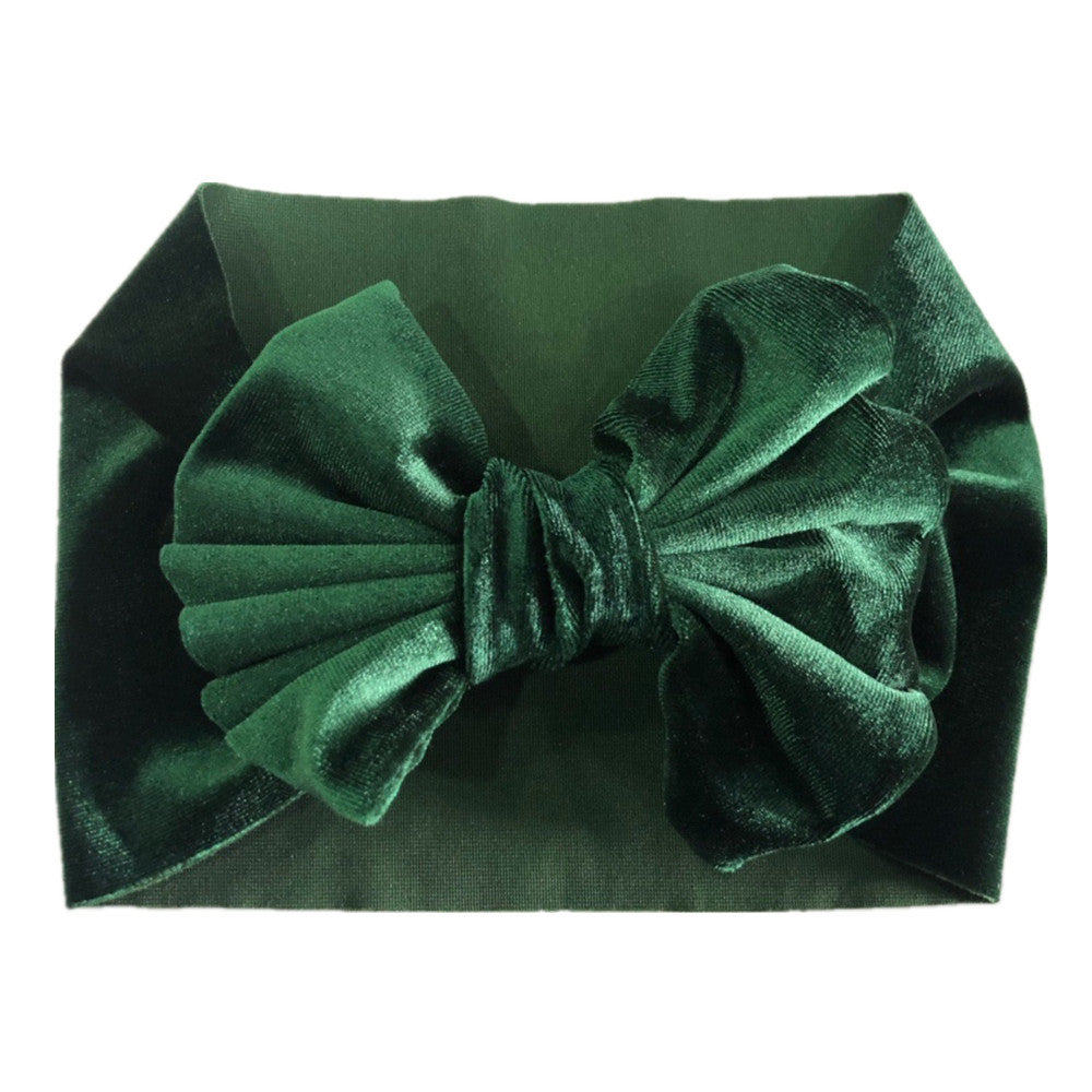 Childrens Multi-color Festive Velvet Headband With Stretchy Hair Accessory