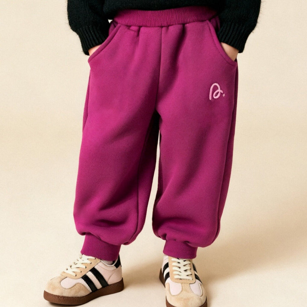 Warm Comfortable And Versatile Fleece-lined Jogger Pants For Boys And Girls
