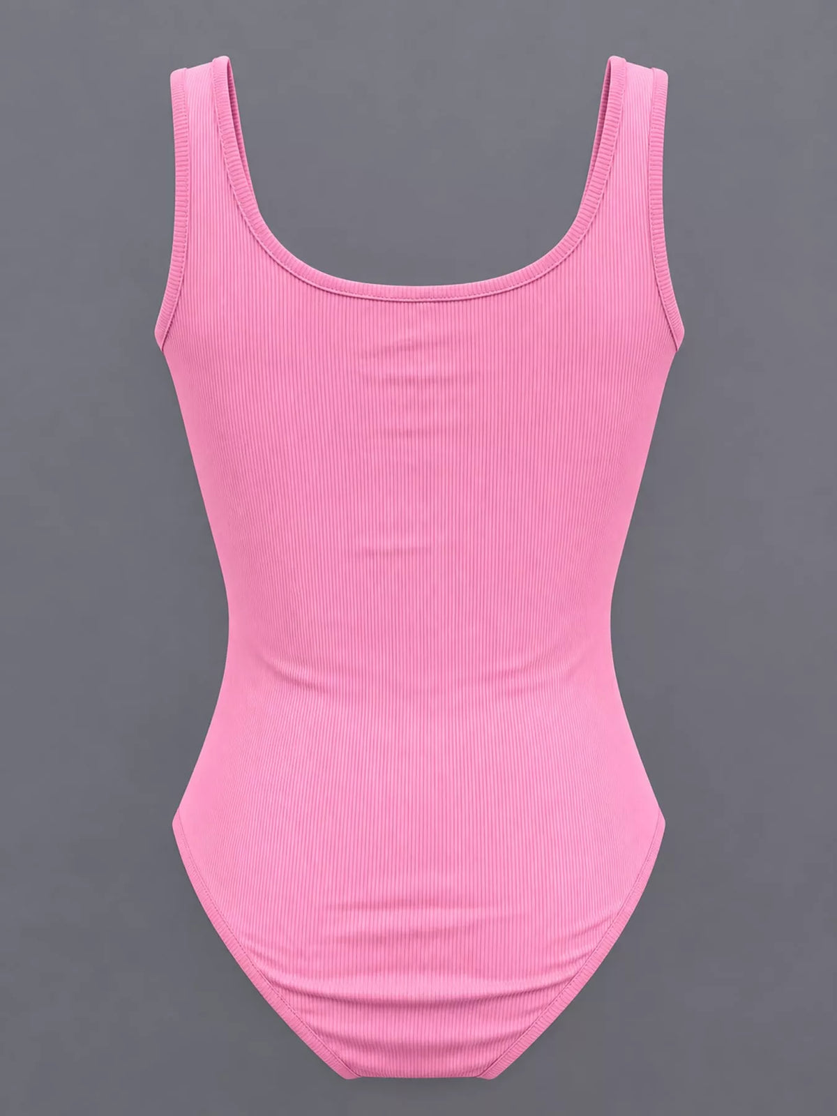 Full Size Ribbed Knit Sleeveless Scoop Neck Bodysuit Plus Size