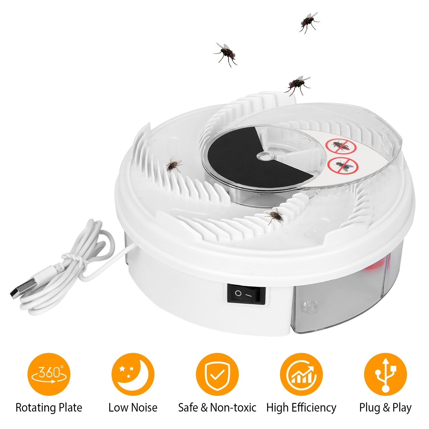Electric Fly Trap - USB Powered, Rotating Indoor Use