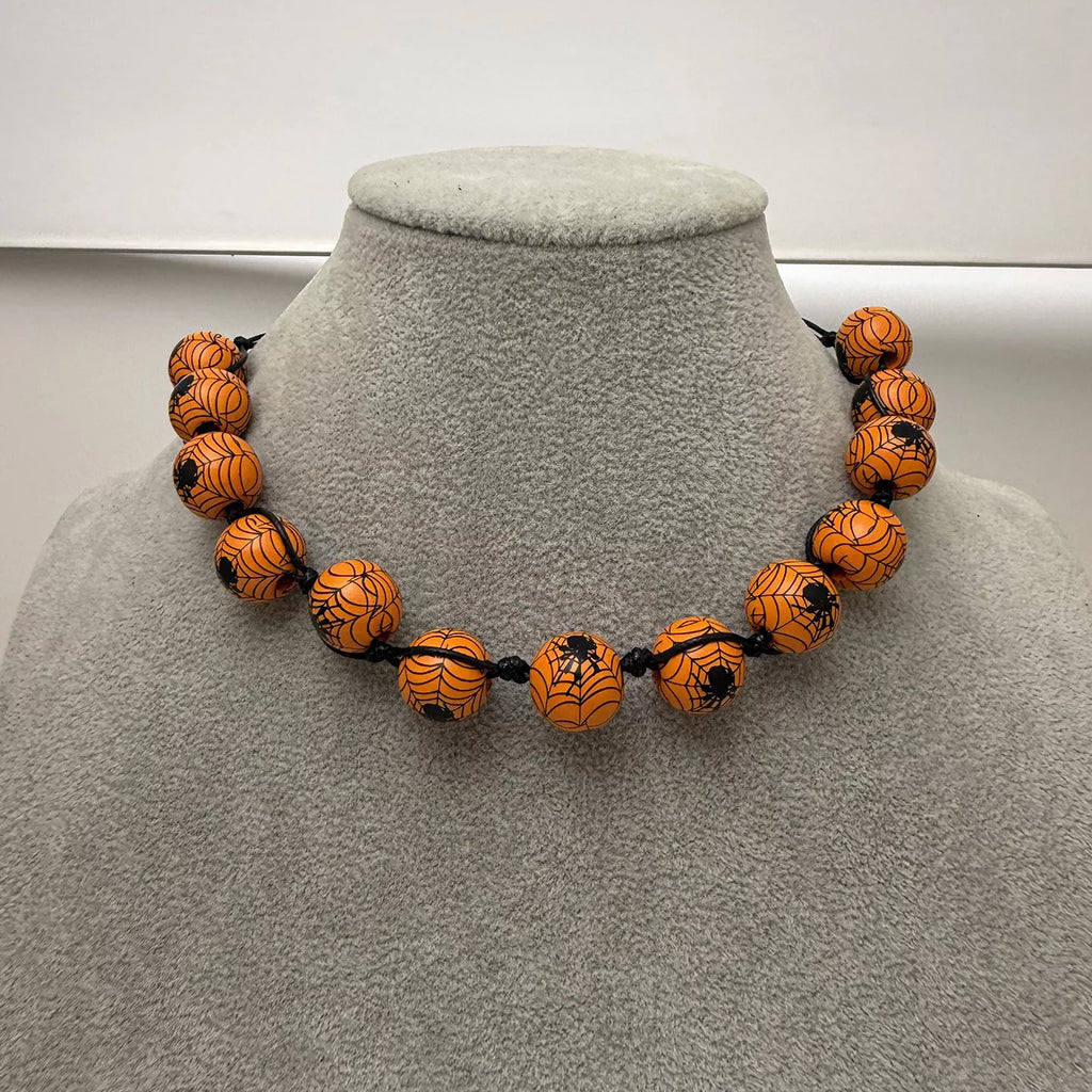Halloween Beaded Choker Necklace