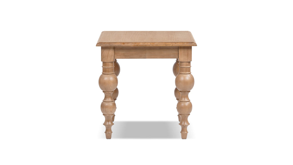 Rosalie 24" End Table with Turned Spindle Legs - Medium Brown