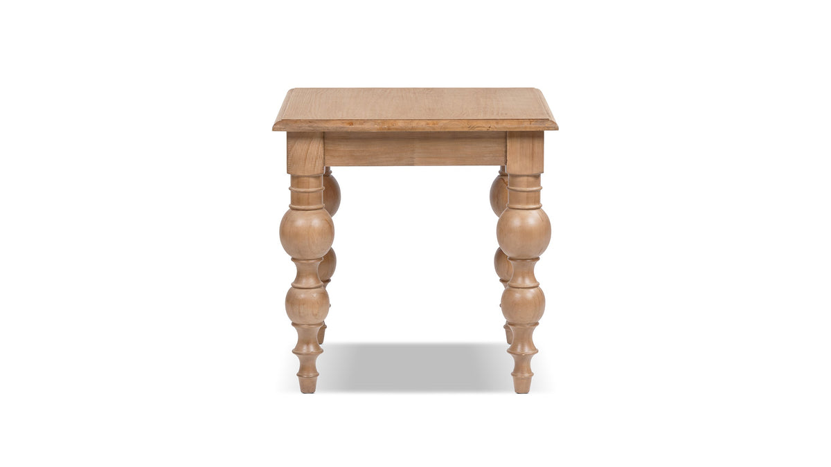 Rosalie 24" End Table with Turned Spindle Legs - Medium Brown