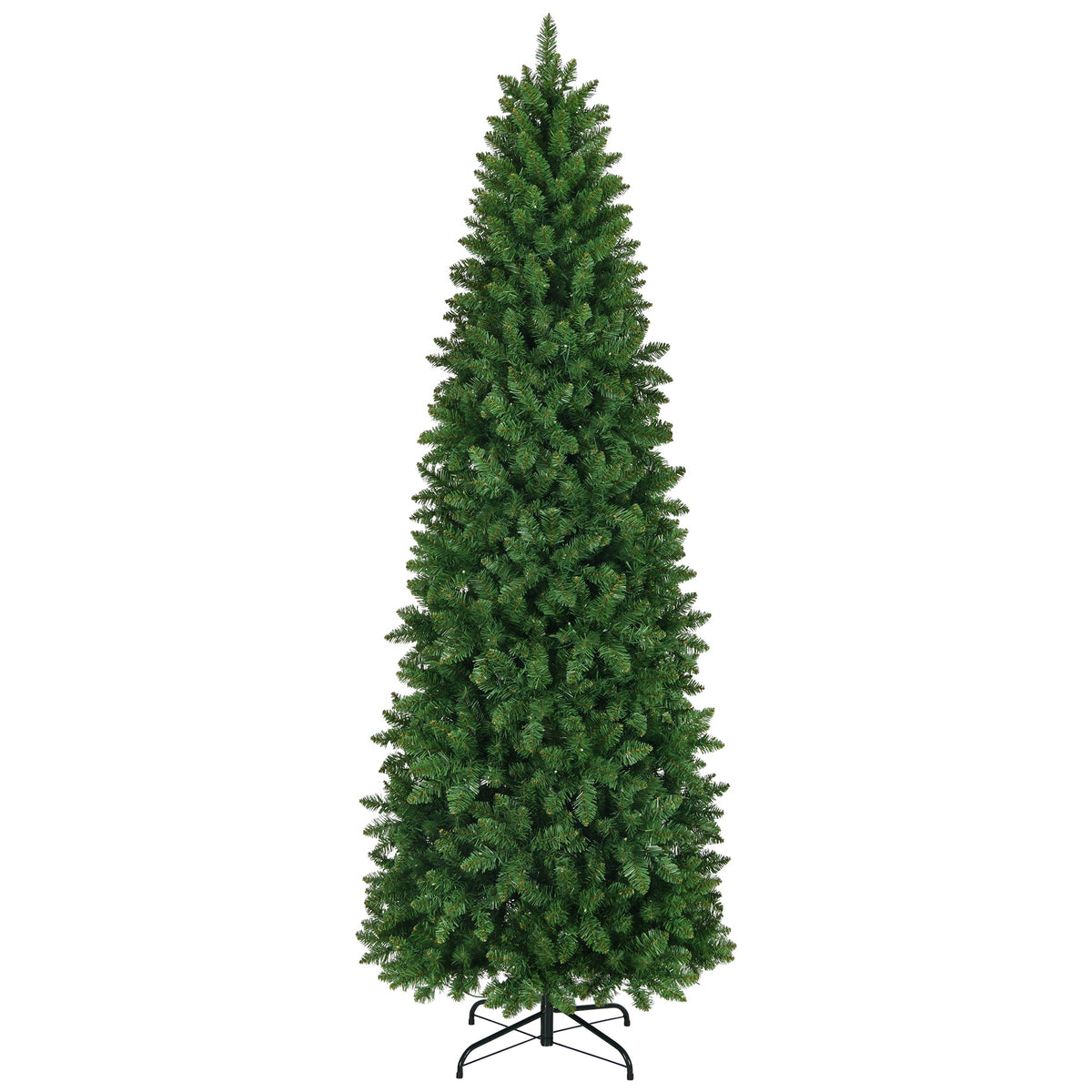 Prelit Pencil Christmas Tree, 9ft Premium Artificial Tree, Warm