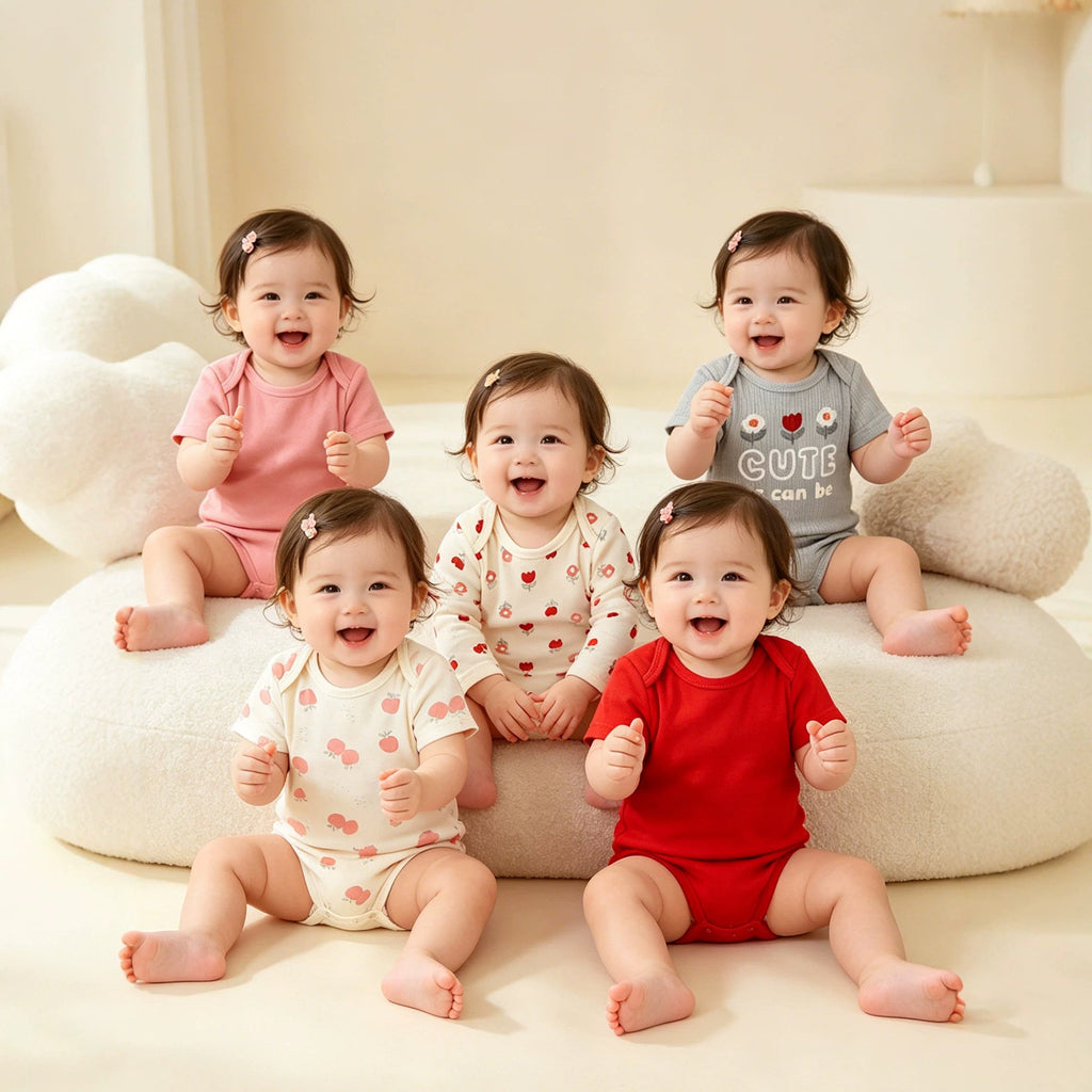 Wholesale Of Super-cute Cartoon Onesies In Sets Of Five