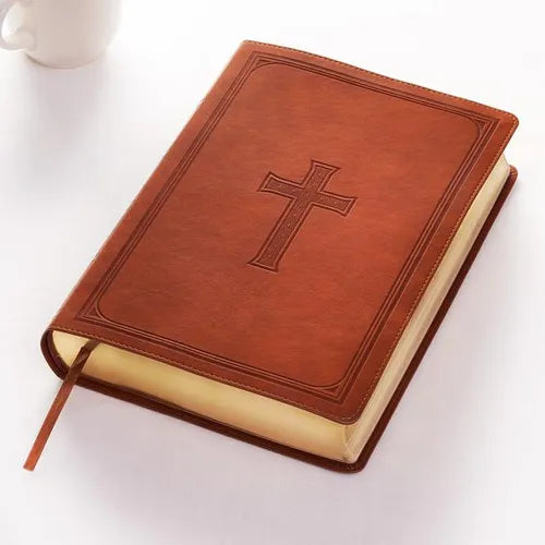 KJV Super Giant Print Lux-Leather Tan - Imitation Leather