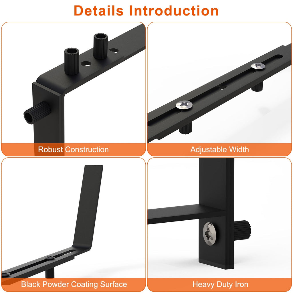 Adjustable Planter Box Brackets for Windowsills