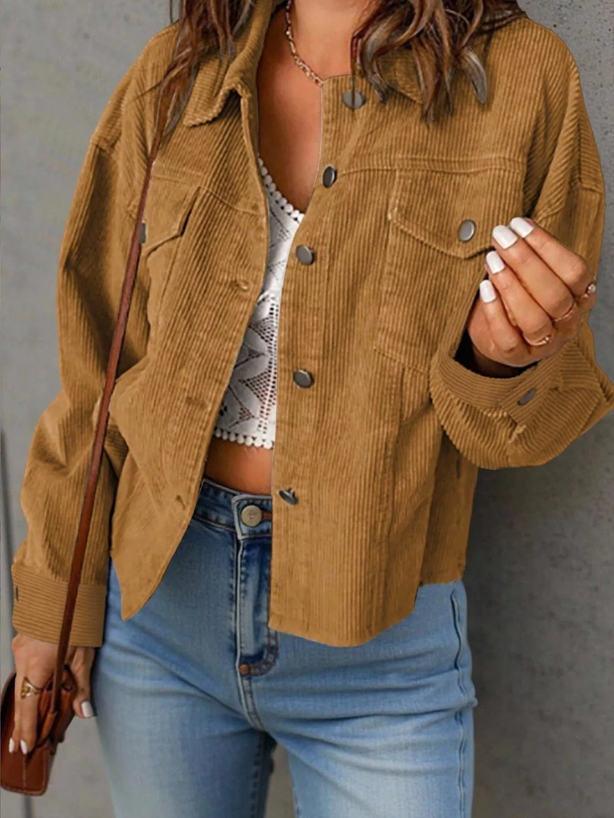 Corduroy Button-Down Shacket