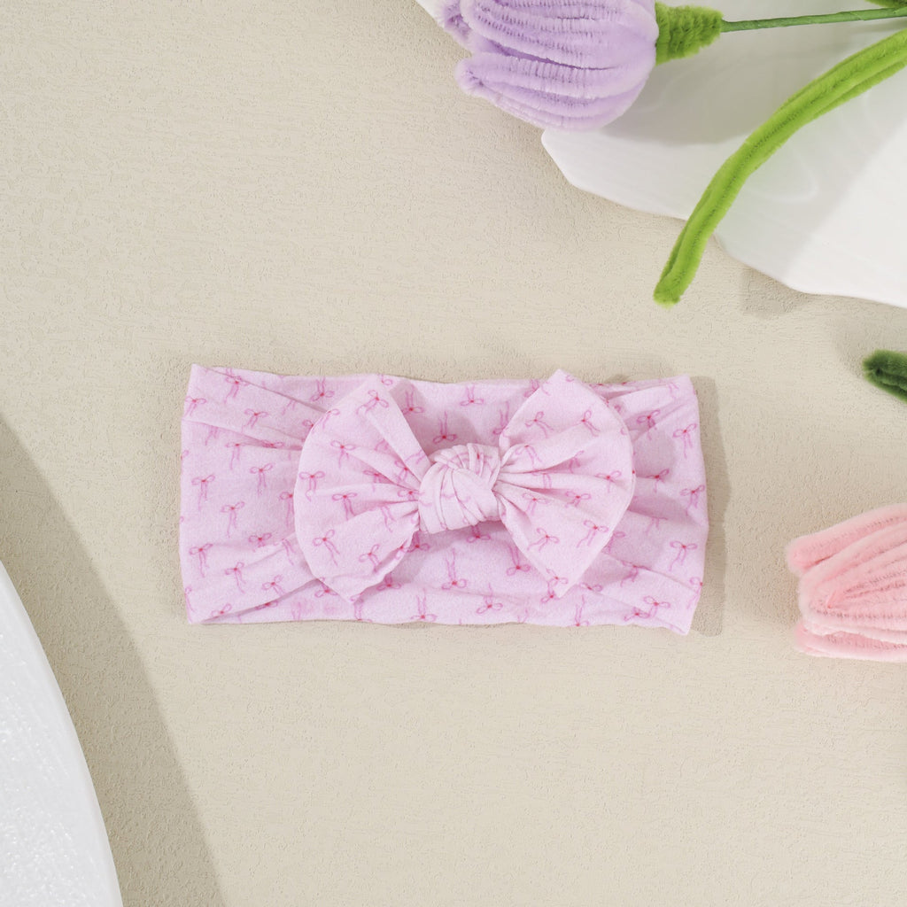 Childrens Cute Bow-Knot Elastic Soft Wide Headband
