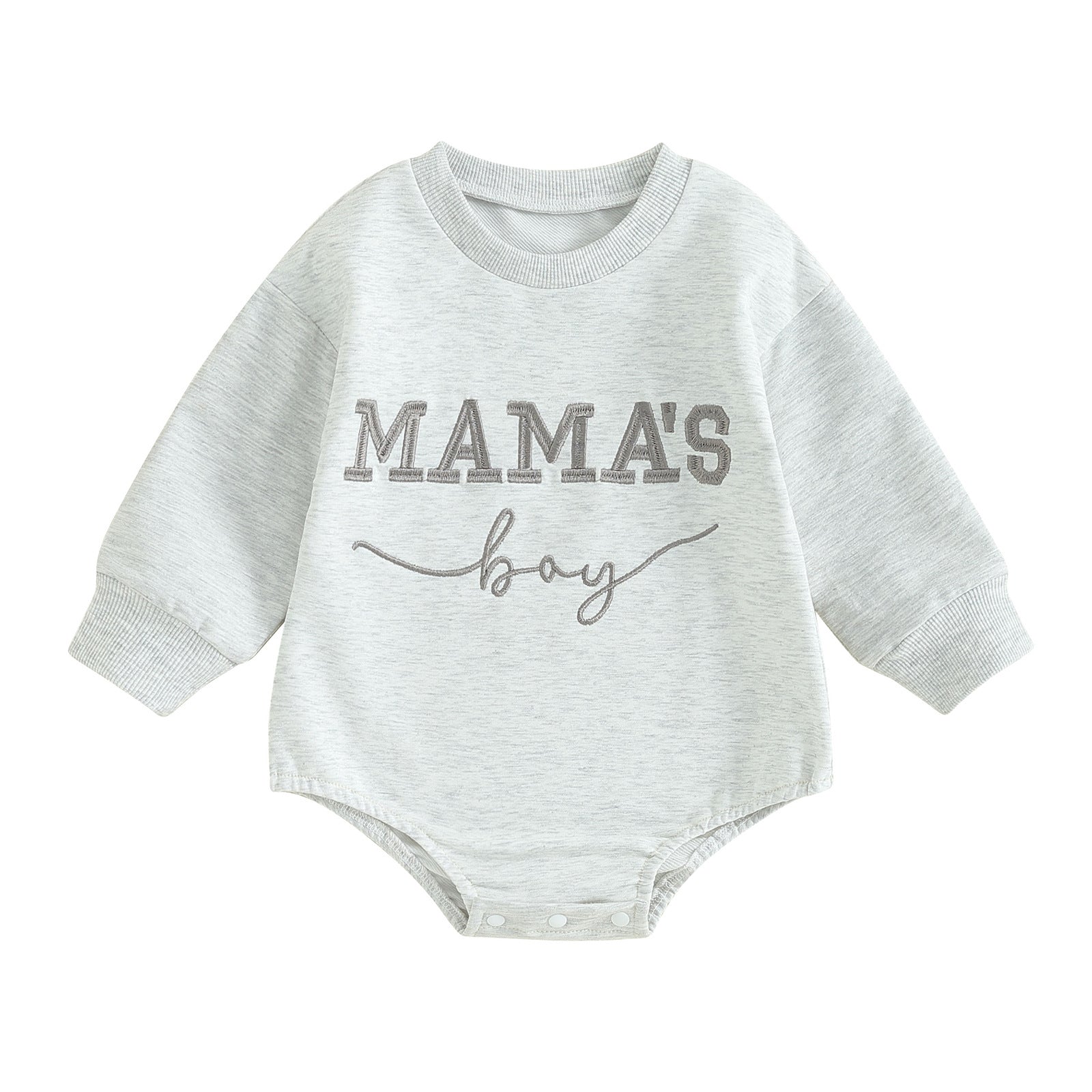 Round-neck Long-sleeve Letter-embroidered Triangle Bodysuit
