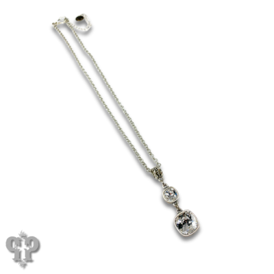 Double square crystals from Swarovski® necklace