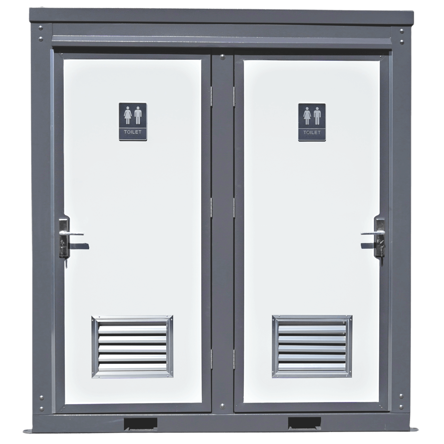 2 Private Toilet Stalls Portable Restroom