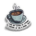 Strong Coffee - Hard Hat Decal