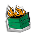 Dumpster Fire Hard Hat Decal