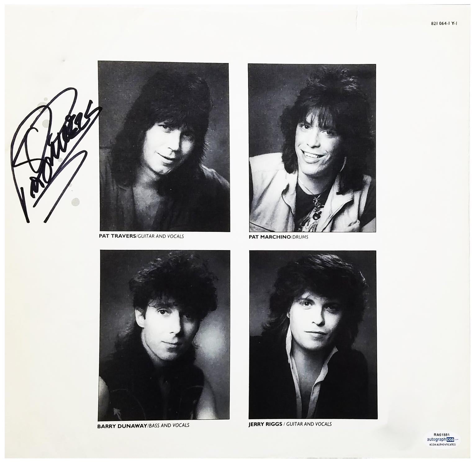 Pat Travers Signed Autographed LP Record Album Sleeve