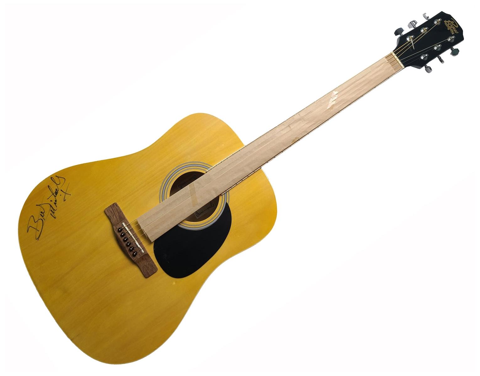 Bret Michaels Poison Signed Rogue Acoustic Guitar