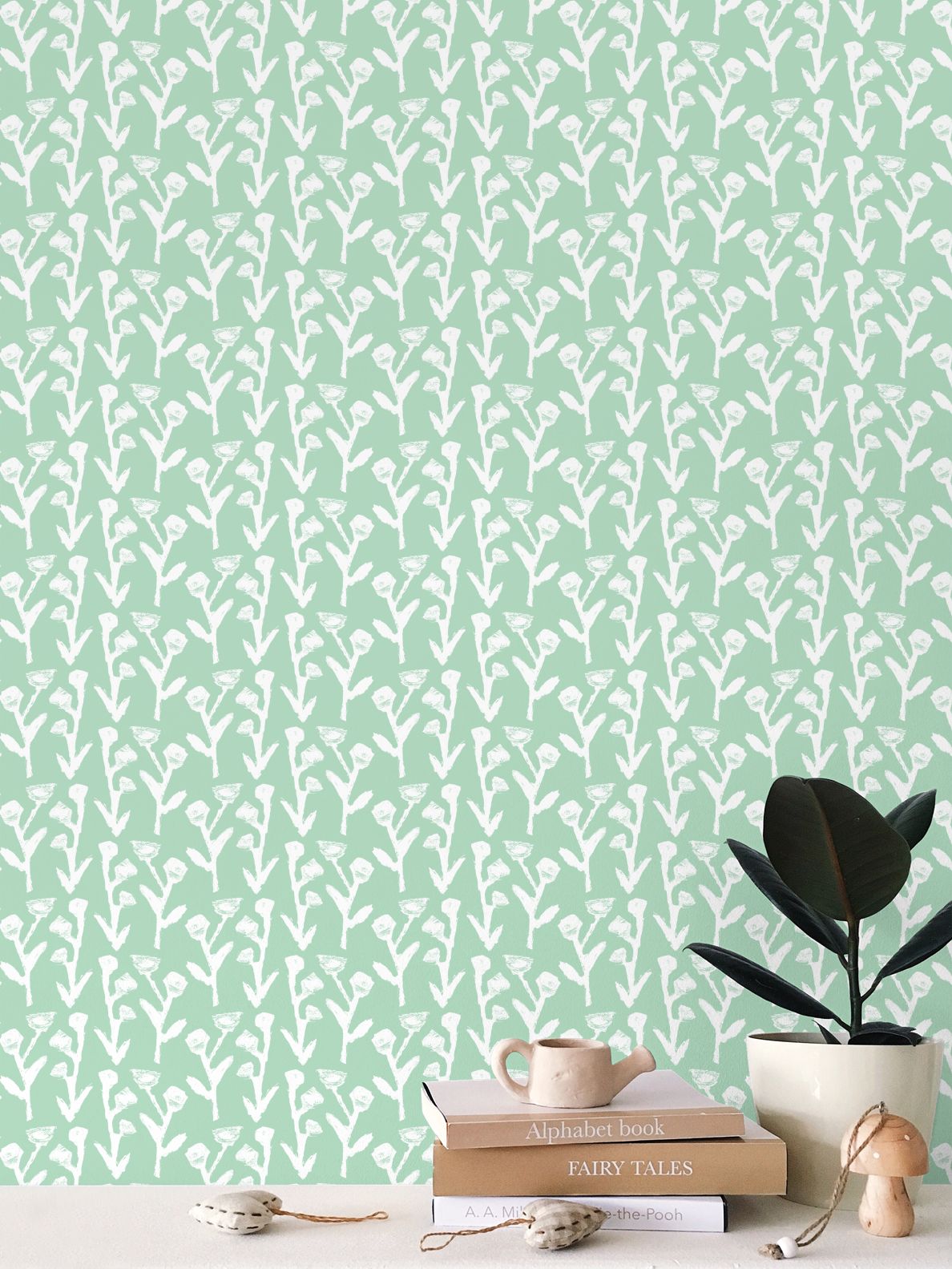 Ivy Manor Wallpaper (Mint)