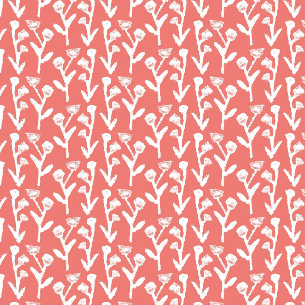 Ivy Manor Wallpaper (Coral)