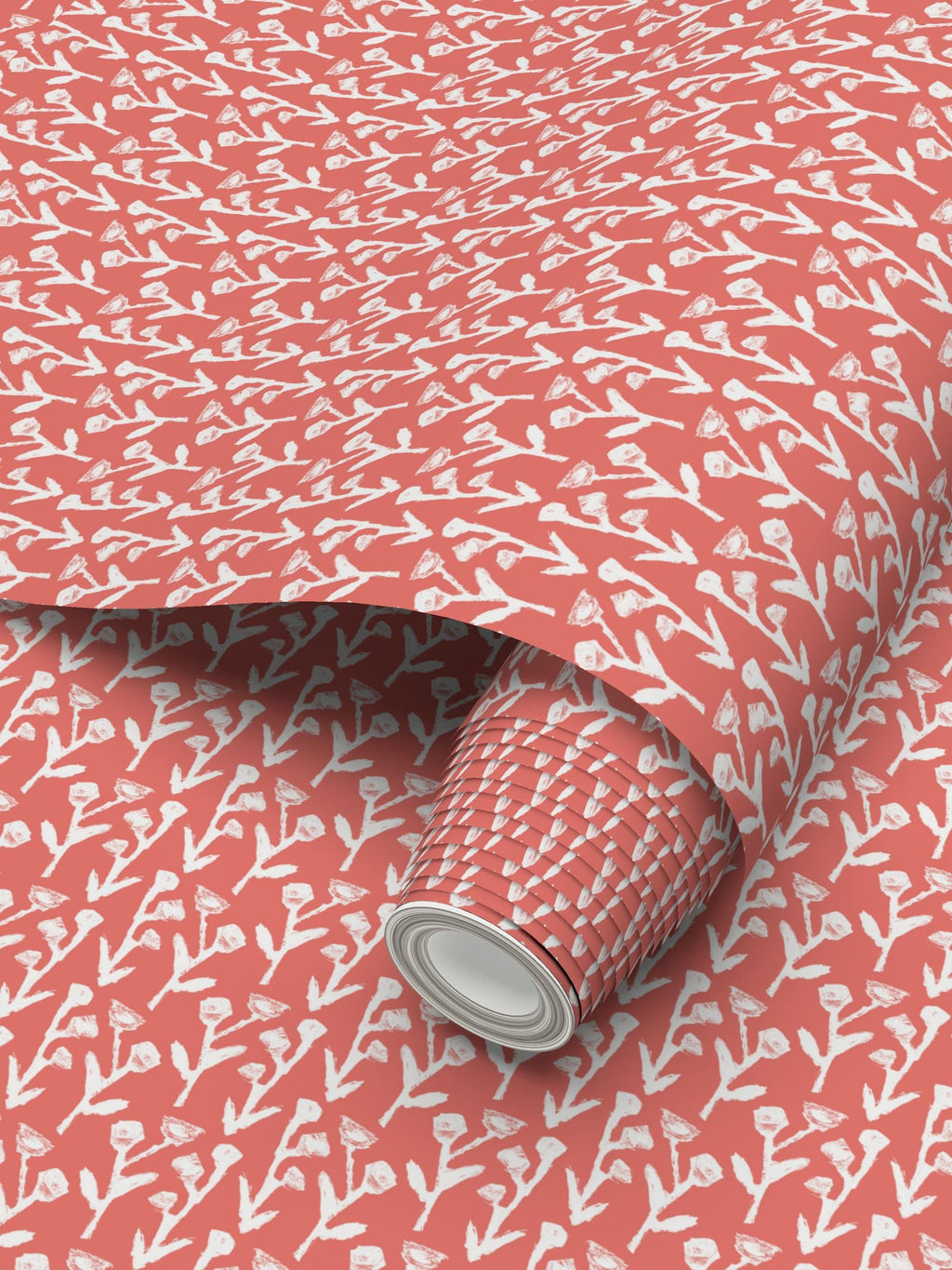 Ivy Manor Wallpaper (Coral)