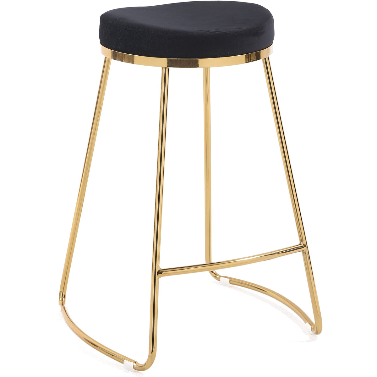 26" Mid-Century Modern Luxury Upholstered Stool with Velvet - Ashcroft