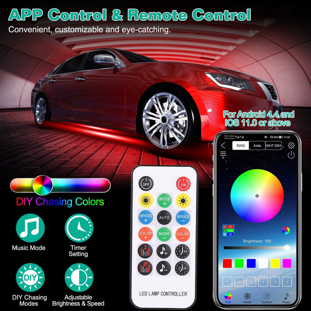 Waterproof RGB Underglow LED Strip for Car Exterior Lighting