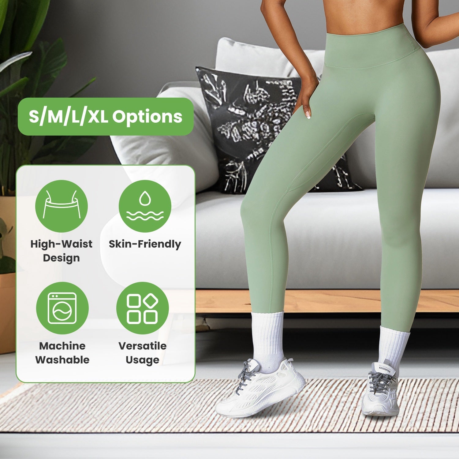 Women's High Waist Leggings with Tummy Control
