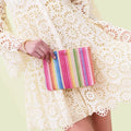 Bracelet Pouch - Bright Raffia Clutch Bag