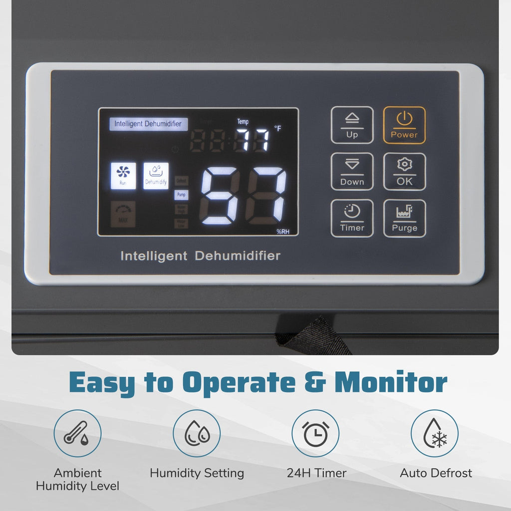 154 Pints Commercial Dehumidifier with Pump and Drain Hoses