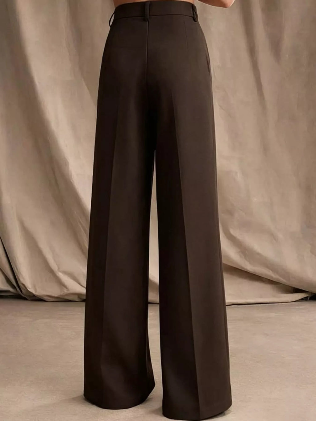 High-Waisted Pleated Wide-Leg Pants