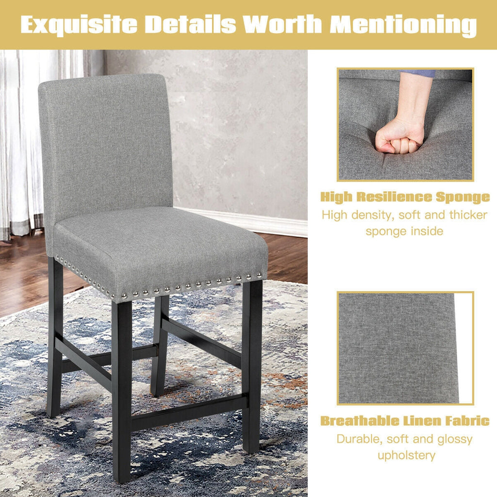 25 Inch Kitchen Chairs w/ Rubber Wood Legs